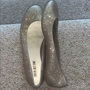 Sparkly flats worn once!